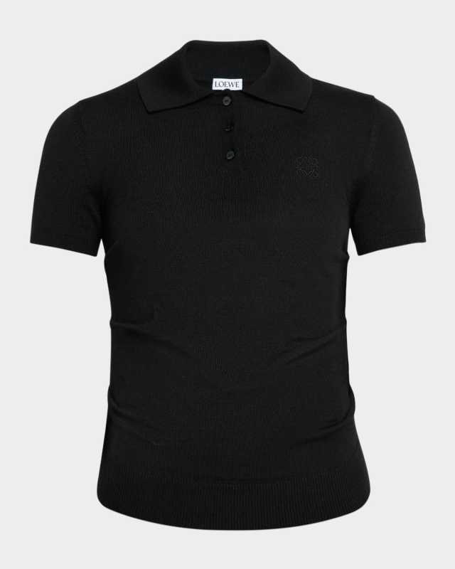 Cashmere-Blend Polo Sweat